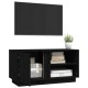 Fekete tömör fenyőfa tv-szekrény 80 x 35 x 40,5 cm Fekete tömör fenyőfa tv-szekrény 80 x 35 x 40,5 cm
