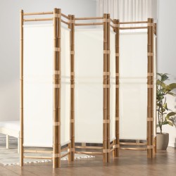 6 paneles összecsukható bambusz és vászon térelválasztó 240 cm