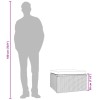 Szürke polyrattan kerti lábtartó párnával 55 x 55 x 30 cm