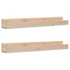 2 db tömör fenyőfa fali polc 80 x 12 x 9 cm