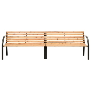 Tömör fenyőfa kerti ikerpad 225 cm