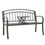 Szürke kerti pad asztallal 120 cm