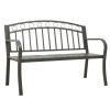 Szürke kerti pad asztallal 120 cm
