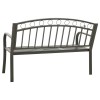 Szürke kerti pad asztallal 120 cm