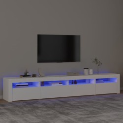 Fehér tv-szekrény led-lámpákkal Fehér tv-szekrény led-lámpákkal