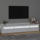 Fehér tv-szekrény led-lámpákkal