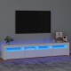 Fehér tv-szekrény led-lámpákkal