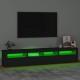 Fekete tv-szekrény led-világítással Fekete tv-szekrény led-világítással
