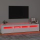 Fekete tv-szekrény led-világítással Fekete tv-szekrény led-világítással