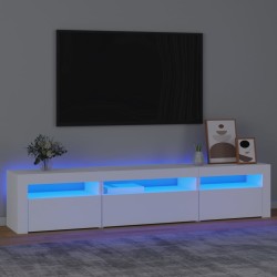 Fehér tv-szekrény led-lámpákkal