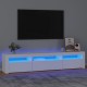 Fehér tv-szekrény led-lámpákkal Fehér tv-szekrény led-lámpákkal