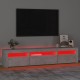 Betonszürke tv-szekrény led lámpákkal Betonszürke tv-szekrény led lámpákkal