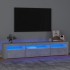 Betonszürke tv-szekrény led lámpákkal