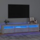 Betonszürke tv-szekrény led lámpákkal Betonszürke tv-szekrény led lámpákkal