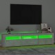 Betonszürke tv-szekrény led lámpákkal