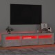 Betonszürke tv-szekrény led lámpákkal