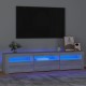 Szürke sonoma színű tv-szekrény led-lámpákkal Szürke sonoma színű tv-szekrény led-lámpákkal