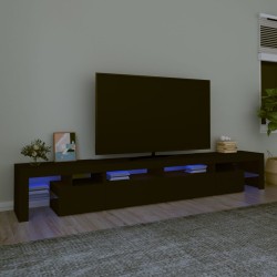 Fekete tv-szekrény led-világítással