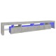 Betonszürke tv-szekrény led lámpákkal 260x36,5x40 cm Betonszürke tv-szekrény led lámpákkal 260x36,5x40 cm