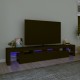 Fekete tv-szekrény led-világítással