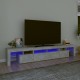 Betonszürke tv-szekrény led lámpákkal 230x36,5x40 cm Betonszürke tv-szekrény led lámpákkal 230x36,5x40 cm
