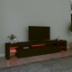 Fekete tv-szekrény led-világítással Fekete tv-szekrény led-világítással