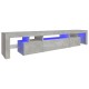 Betonszürke tv-szekrény led lámpákkal 215x36,5x40 cm Betonszürke tv-szekrény led lámpákkal 215x36,5x40 cm