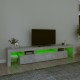 Betonszürke tv-szekrény led lámpákkal 215x36,5x40 cm Betonszürke tv-szekrény led lámpákkal 215x36,5x40 cm