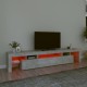 Betonszürke tv-szekrény led lámpákkal 215x36,5x40 cm Betonszürke tv-szekrény led lámpákkal 215x36,5x40 cm