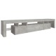 Betonszürke tv-szekrény led lámpákkal 215x36,5x40 cm Betonszürke tv-szekrény led lámpákkal 215x36,5x40 cm
