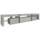 Betonszürke tv-szekrény led lámpákkal 215x36,5x40 cm Betonszürke tv-szekrény led lámpákkal 215x36,5x40 cm