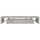 Betonszürke tv-szekrény led lámpákkal 215x36,5x40 cm Betonszürke tv-szekrény led lámpákkal 215x36,5x40 cm