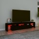Fekete tv-szekrény led-világítással Fekete tv-szekrény led-világítással