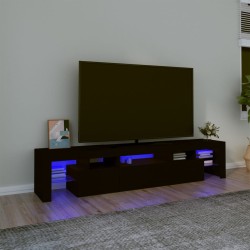 Fekete tv-szekrény led-világítással
