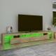 Sonoma-tölgy színű tv-szekrény led-lámpákkal