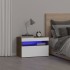 Füstös tölgyszínű éjjeliszekrény led világítással 60x35x40 cm