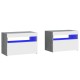 2 db szürke sonoma színű led-es éjjeliszekrény 60x35x40 cm 2 db szürke sonoma színű led-es éjjeliszekrény 60x35x40 cm