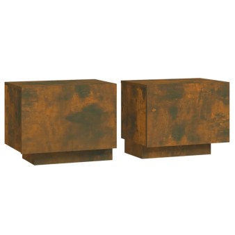 Füstös tölgy színű szerelt fa éjjeliszekrény 100 x 35 x 40 cm