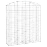 Íves horganyzott vas gabion kosár 200x50x220/240 cm