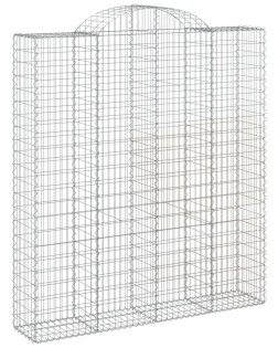 Íves horganyzott vas gabion kosár 200x50x220/240 cm
