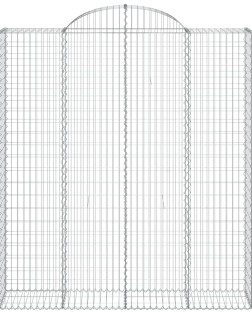 Íves horganyzott vas gabion kosár 200x50x220/240 cm