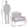 2 személyes barna polyrattan kerti kanapé párnával