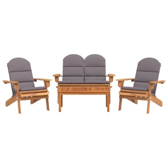 4 részes tömör akácfa kerti adirondack ülőgarnitúra