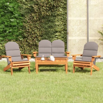4 részes tömör akácfa kerti adirondack ülőgarnitúra