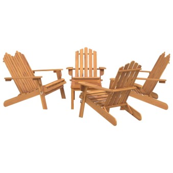 5 részes tömör akácfa kerti adirondack ülőgarnitúra