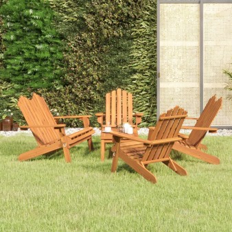 5 részes tömör akácfa kerti adirondack ülőgarnitúra