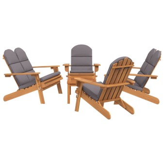 5 részes tömör akácfa kerti adirondack ülőgarnitúra