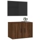 Barna tölgy színű fali tv-szekrény 57 x 34,5 x 40 cm Barna tölgy színű fali tv-szekrény 57 x 34,5 x 40 cm