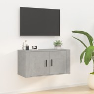 Betonszürke fali tv-szekrény 80x34,5x40 cm