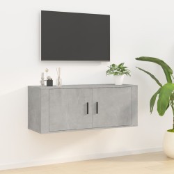 Betonszürke fali tv-szekrény 100x34,5x40 cm